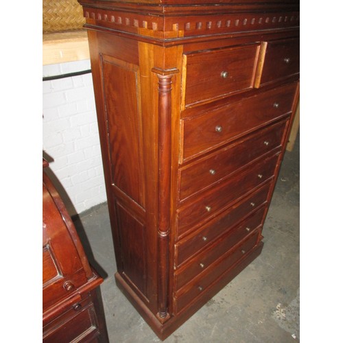 325 - A chest of 2 short over 6 long drawers, approx. dimensions H 135cm W84cm D40cm in good pre-owned con... 