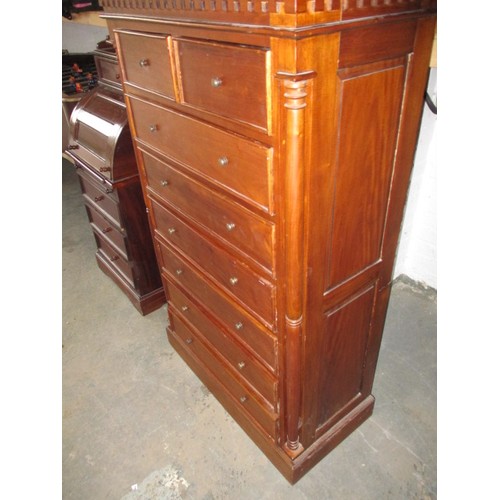 325 - A chest of 2 short over 6 long drawers, approx. dimensions H 135cm W84cm D40cm in good pre-owned con... 