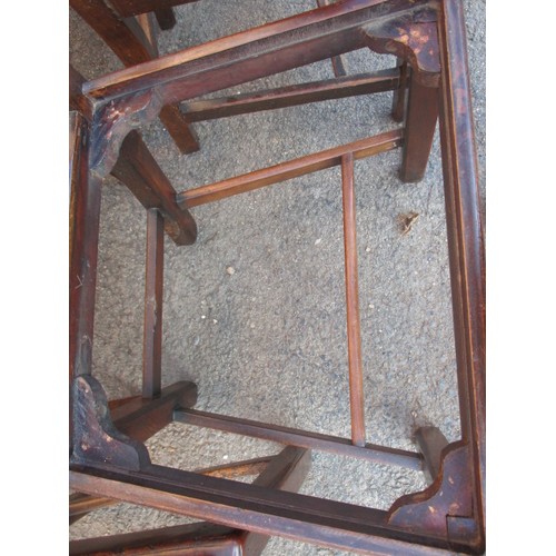 314 - A set of six early 19th Century mahogany dining chairs, with upholstered drop in pads. In good useab... 