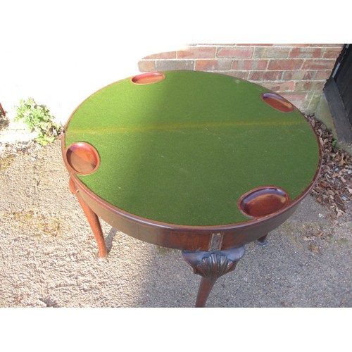 317 - An early 19th century Georgian oak tea/card table with double fold out surfaces, approx. diameter op... 