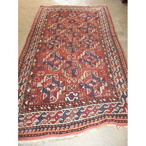 309 - A vintage wool rug, approx. size 290x170cm in good pre-owned condition with use-related marks