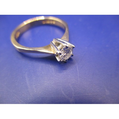 27 - An 18ct yellow gold diamond solitaire ring, the stone measuring approx. 0.75+ct, approx. ring size ‘... 