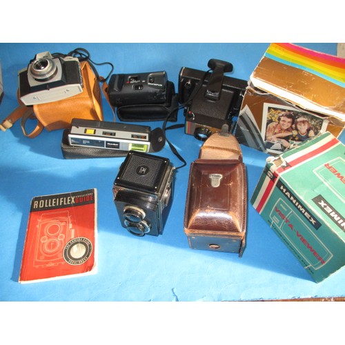 228 - A mid-1930s F&H Rolleicord TLR Camera with Zeiss Triotar 7.5cm f/3.8 Lens and several other vintage ... 