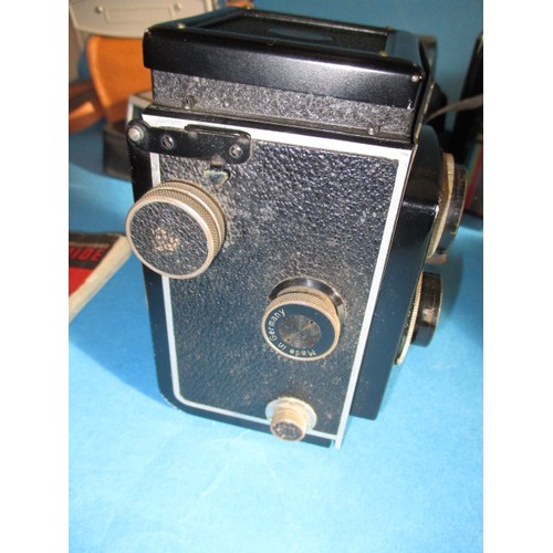 228 - A mid-1930s F&H Rolleicord TLR Camera with Zeiss Triotar 7.5cm f/3.8 Lens and several other vintage ... 