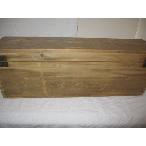 314 - An antique waxed pine candle box, approx. dimensions: Wide 72cm High 25cm Deep 18cm, having general ... 