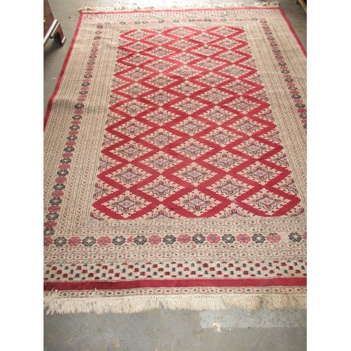 272 - A vintage hand woven Persian wool rug, approx. size  260x190cm, in useable condition with even colou... 