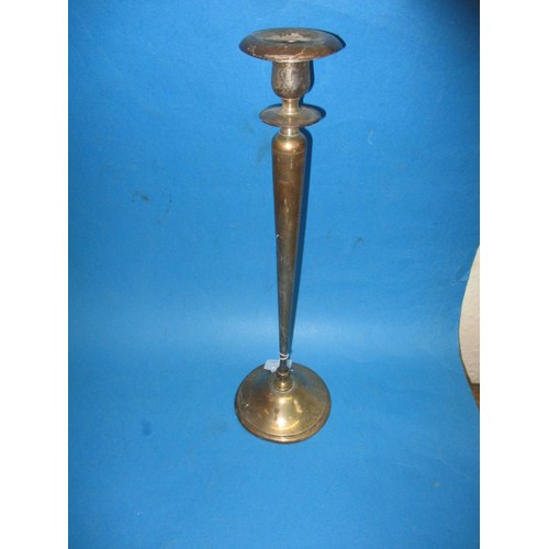 119 - A vintage sterling silver candle stick by Shreve & Co San Francisco, approx. height 38cm, a good use... 