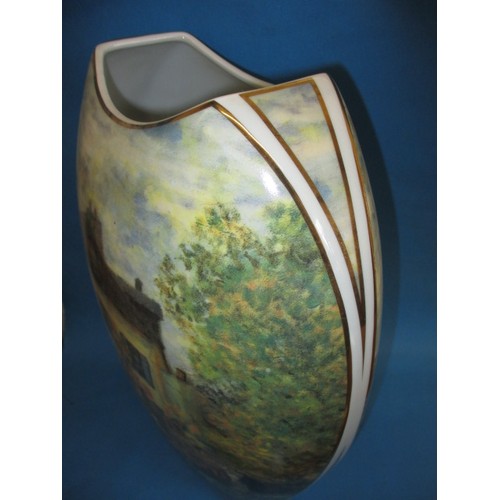 304 - A Goebel limited edition 24/750 Claude Monet vase, approx. height 46cm in good pre-owned condition w... 