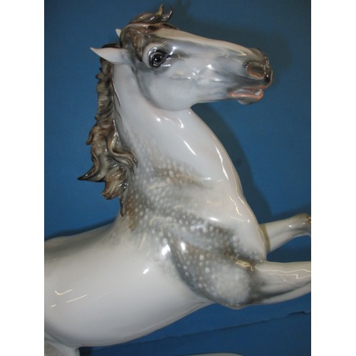 176 - A large Rosenthal porcelain horse figurine, in good condition with no observed damage or restoration... 