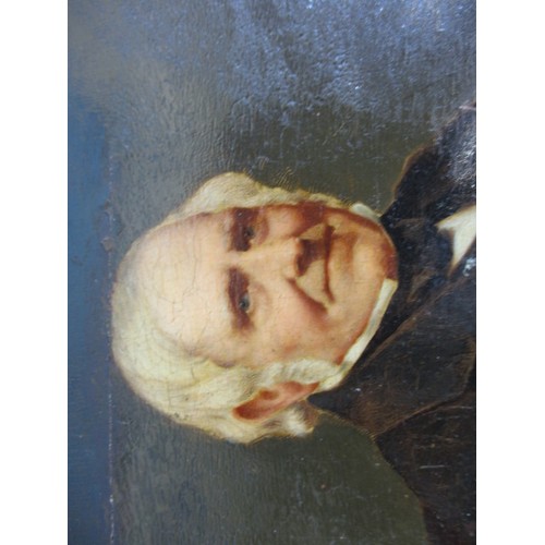 289 - A 19th century oil on board portrait of a Scottish? gentlemen approx. size of panel 24x30cm, in good... 