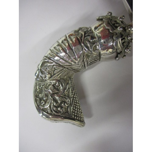 136 - Malaysian Kelantan silver ceremonial kris with sheath, approx. total length 33.5cm, in good conditio... 