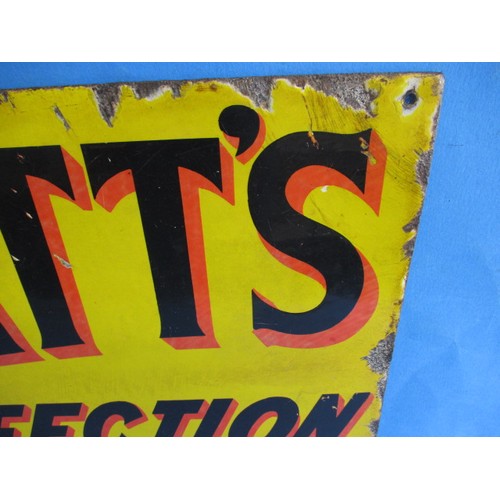 269 - An early 20th century double sided enamel advertising sign for Pratts Perfection Spirit, approx. siz... 