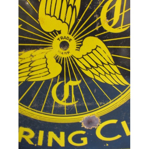 263 - A vintage enamel sign for The Cyclists’ Touring Club, approx. size 40x40cm a good clean example with... 