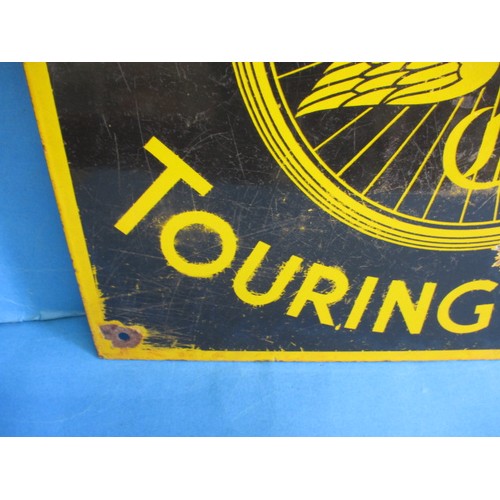 263 - A vintage enamel sign for The Cyclists’ Touring Club, approx. size 40x40cm a good clean example with... 