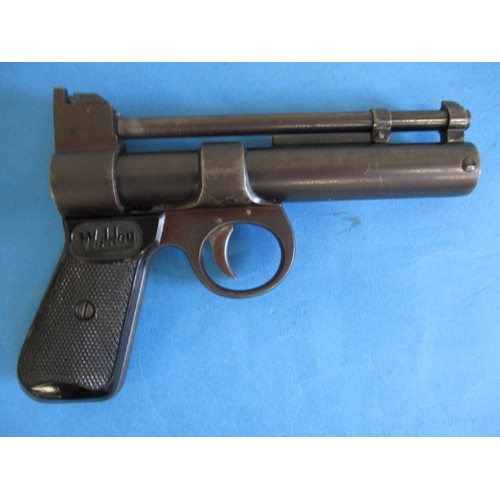 222 - A vintage Webley & Scott “Junior” .177 top loading air pistol, an early version with fixed rear sigh... 