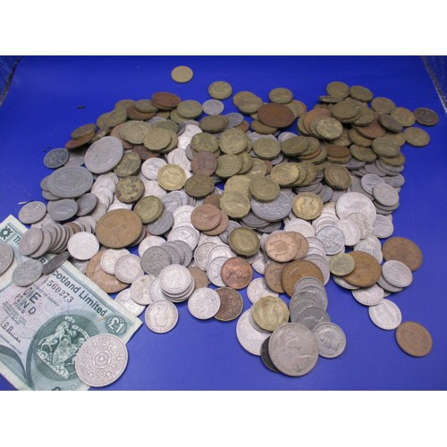 139 - A parcel of mainly pre-decimal coins all in circulated condition, approx. parcel weight 1.6kg