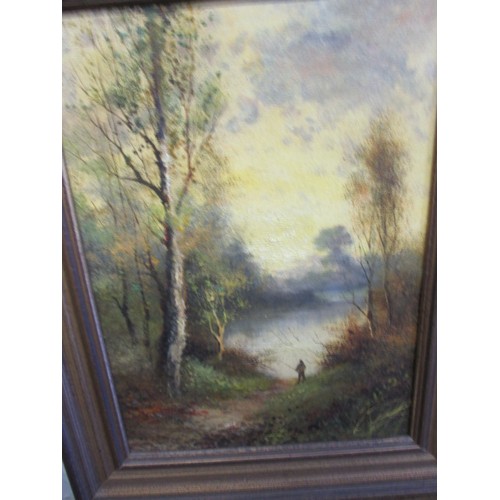 290 - Two oil on board landscapes, approx. size of each, 28x20cm both signed H Arnold in gilt frames