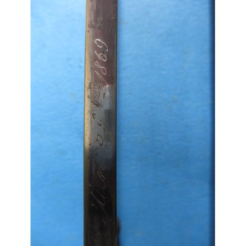 206 - Two antique bayonets and one later example, the two 19th century examples have scabbards, all in goo... 