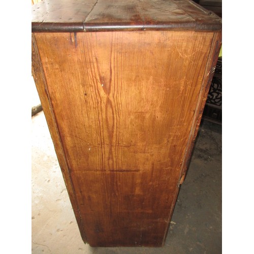 315 - A 19th Century wax pine country house 2 door kitchen cupboard. In useable condition with age related... 