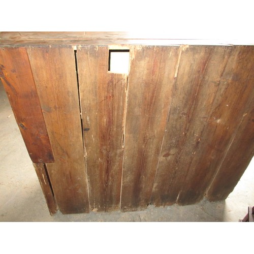 315 - A 19th Century wax pine country house 2 door kitchen cupboard. In useable condition with age related... 