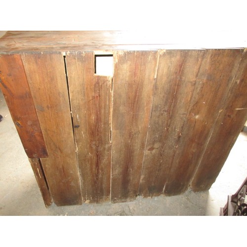 315 - A 19th Century wax pine country house 2 door kitchen cupboard. In useable condition with age related... 