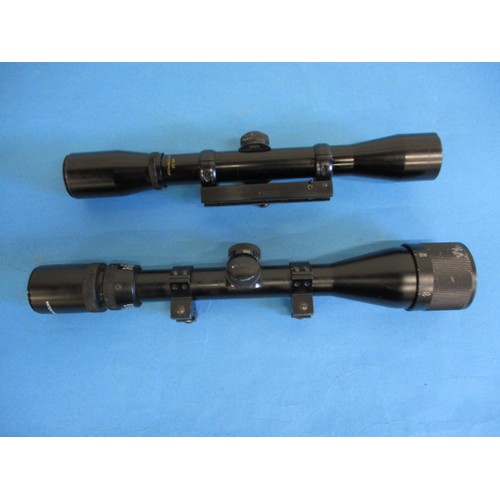 225 - Two telescopic rifle sights, both in working order and with mounts in good used condition with gener... 