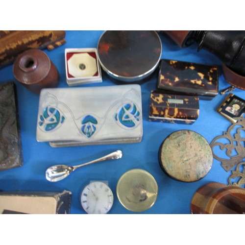 240 - A quantity of interesting collectables to include binoculars and carriage clock. All in used conditi... 