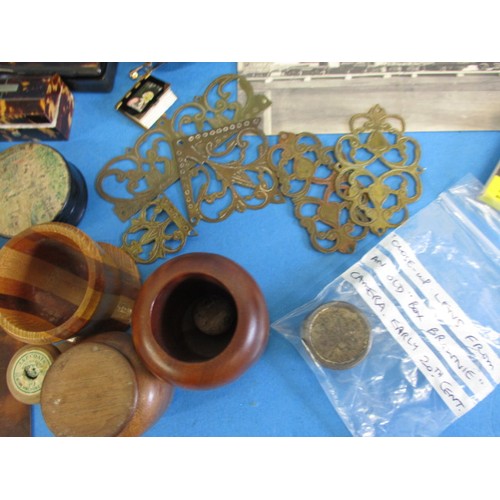 240 - A quantity of interesting collectables to include binoculars and carriage clock. All in used conditi... 