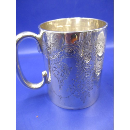 127 - A parcel of sterling silver items, to include small tankards and a toast rack. Approx. parcel, witho... 