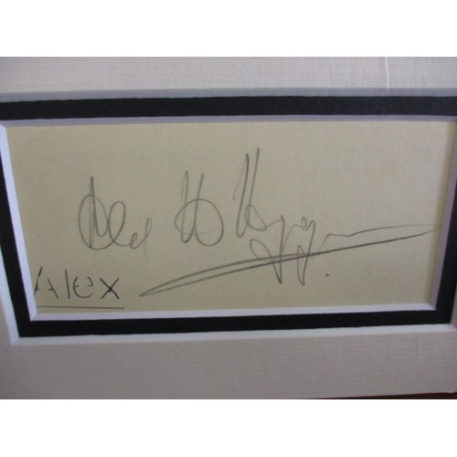 294 - Alex Higgins snooker star autograph and picture in mount, good used condition, approx. size 30x40cm