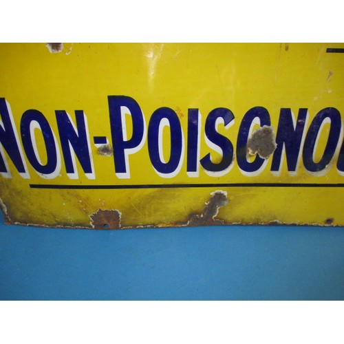 270 - An early 20th century enamel advertising sign for McDougalls Non-poisonous Dip, having rusted edges ... 