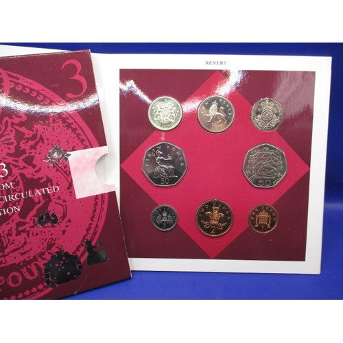 146 - 1992 & 1993 United Kingdom brilliant uncirculated coin sets, each includes the collectable 50p coins... 