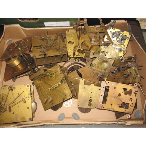 279 - A very large quantity of antiques and later clock, watch and barometer parts, movements etc for spar... 