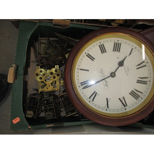 280 - A very large quantity of antiques and later clock and watch parts, movements etc for spares or repai... 