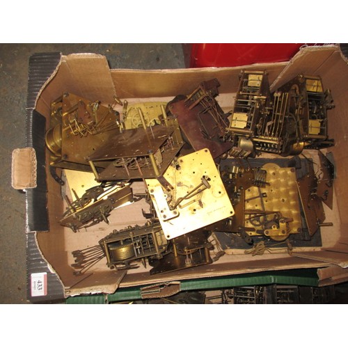 280 - A very large quantity of antiques and later clock and watch parts, movements etc for spares or repai... 