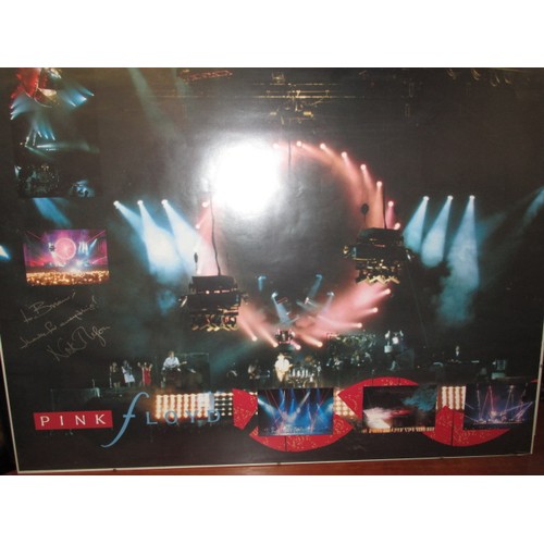 295 - A vintage hand signed Pink Floyd poster, signed by Nick Mason to Brian. Direct from the estate of th... 