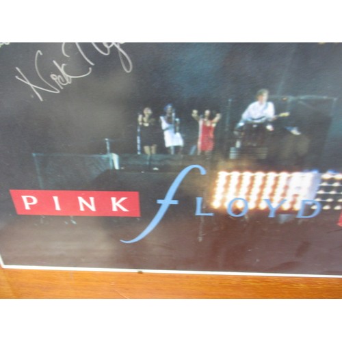 295 - A vintage hand signed Pink Floyd poster, signed by Nick Mason to Brian. Direct from the estate of th... 