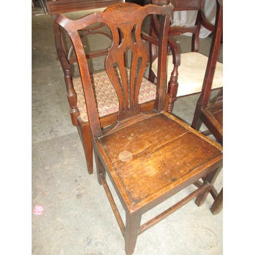 274 - 4 Antique chairs, all dating late 18th early 19th century in useable condition with age related mark... 