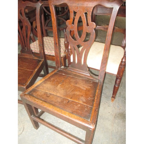 274 - 4 Antique chairs, all dating late 18th early 19th century in useable condition with age related mark... 