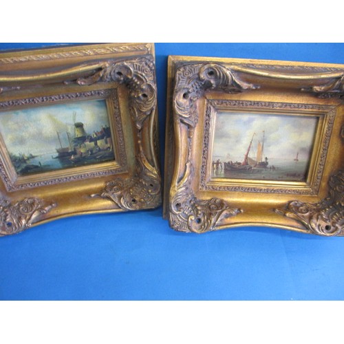 297 - Two seascape pictures in gilt frames, each approx. 27x33cm, in good pre-owned condition