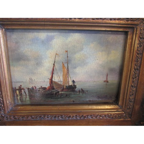 297 - Two seascape pictures in gilt frames, each approx. 27x33cm, in good pre-owned condition