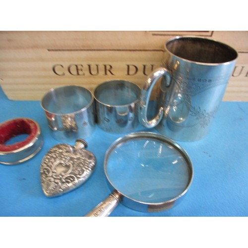 159 - A parcel of collectables to include several silver items, all in used condition