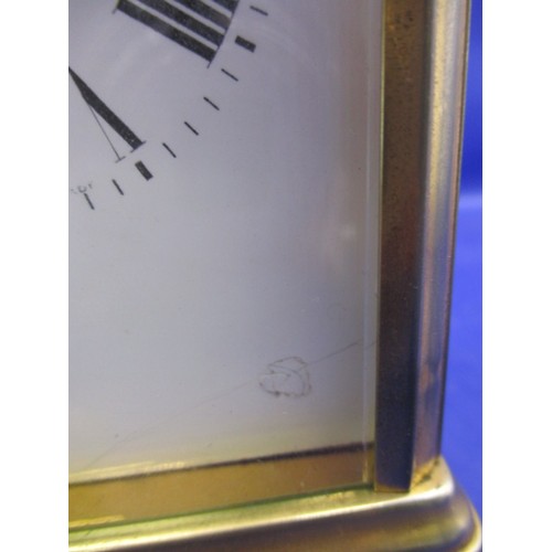 282 - A vintage French 5 glass carriage clock, having been serviced and in working order, striking on a go... 