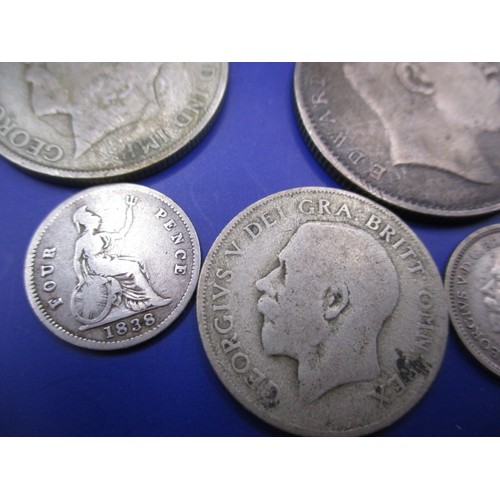 103 - A parcel of silver and part silver pre-decimal coins, approx. parcel weight 475g all in circulated c... 