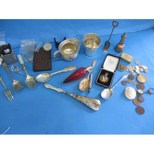 A parcel of interesting collectables to include silver coins, all in used condition