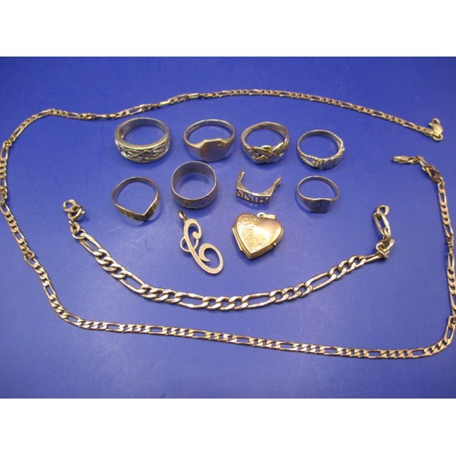 68 - A parcel of 9ct gold items, approx. gross weight 39.5g, all carry hallmark, all in used condition so... 