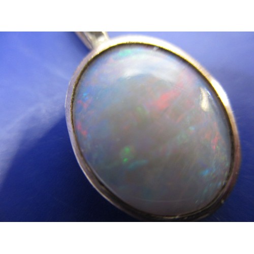 114 - Two vintage cabochon opals, one in a yellow metal pendant mount, approx. sizes 10.17mm x 7.22mm and ... 