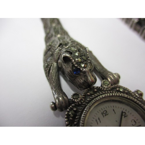 110 - A parcel of vintage cocktail watches, all on white metal with marcasite and other stones, none teste... 