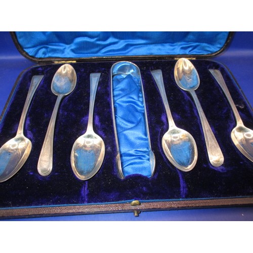 143 - A parcel of sterling silver items, to include a cased set of spoons, approx. weight 178.5g and a pai... 