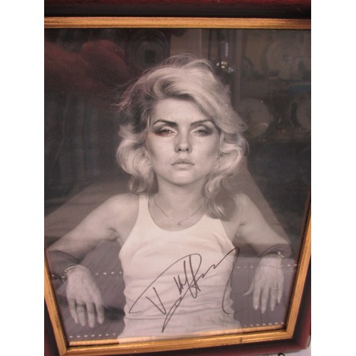 363 - A genuine hand signed photograph of Debbie Harry, with details of when signed to back approx. frame ... 